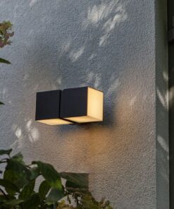 Lutec Cuba Επιτοίχιο Φωτιστικό Εξωτερικού Χώρου Led Μαύρου Χρώματος Περιστρεφόμενο LED 1000lm 3000K IP54 – 5193801012