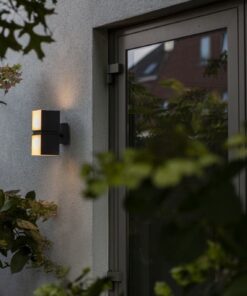 Lutec Cuba Επιτοίχιο Φωτιστικό Εξωτερικού Χώρου Led Μαύρου Χρώματος Περιστρεφόμενο LED 1000lm 3000K IP54 – 5193801012