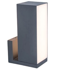 Lutec Cuba Επιτοίχιο Φωτιστικό Εξωτερικού Χώρου με Απομακρυσμένο Ελέγχο Connect Σκούρο Γκρι Χρώμα LED 1000lm 2700-6500K IP54 – 5193810118