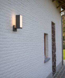 Lutec Cuba Επιτοίχιο Φωτιστικό Εξωτερικού Χώρου με Απομακρυσμένο Ελέγχο Connect Σκούρο Γκρι Χρώμα LED 1000lm 2700-6500K IP54 – 5193810118