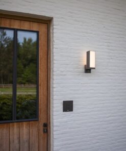 Lutec Cuba Επιτοίχιο Φωτιστικό Εξωτερικού Χώρου Με Ανιχνευτή Κίνησης Σκούρο Γκρι Χρώμα LED 1000lm 3000K IP54 – 5193811118