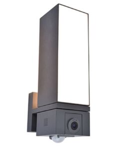 Lutec Cuba Επιτοίχιο Φωτιστικό Εξωτερικού Χώρου Led Με Camera Με Ανιχνευτή Κίνησης Σκούρο Γκρι Connect LED Dimmable 1000lm 2700-6500K IP44 – 5193812118