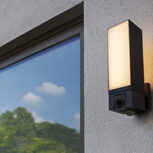 Lutec Cuba Επιτοίχιο Φωτιστικό Εξωτερικού Χώρου Led Με Camera Με Ανιχνευτή Κίνησης Σκούρο Γκρι Connect LED Dimmable 1000lm 2700-6500K IP44 – 5193812118