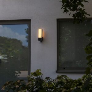 Lutec Cuba Επιτοίχιο Φωτιστικό Εξωτερικού Χώρου Led Με Camera Με Ανιχνευτή Κίνησης Σκούρο Γκρι Connect LED Dimmable 1000lm 2700-6500K IP44 – 5193812118