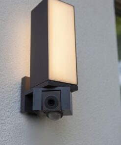 Lutec Cuba Επιτοίχιο Φωτιστικό Εξωτερικού Χώρου Led Με Camera Με Ανιχνευτή Κίνησης Σκούρο Γκρι Connect LED Dimmable 1000lm 2700-6500K IP44 – 5193812118