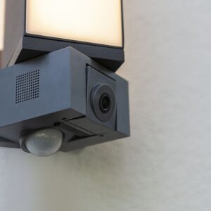 Lutec Cuba Επιτοίχιο Φωτιστικό Εξωτερικού Χώρου Led Με Camera Με Ανιχνευτή Κίνησης Σκούρο Γκρι Connect LED Dimmable 1000lm 2700-6500K IP44 – 5193812118