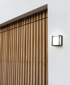 Lutec Qubo Square Φωτιστικό Τοίχου Εξωτερικού Χώρου Σκούρο Γκρι LED 650lm 3000K IP54 – 5195401118