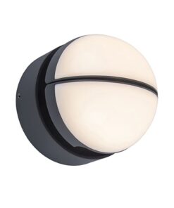 Lutec Eklips Φωτιστικό Τοίχου Εξωτερικού Χώρου Σκούρο Γκρι Περιστρεφόμενο LED 1000lm 3000K IP54 – 5199001118