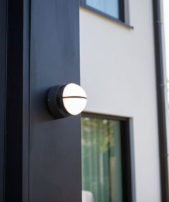 Lutec Eklips Φωτιστικό Τοίχου Εξωτερικού Χώρου Σκούρο Γκρι Περιστρεφόμενο LED 1000lm 3000K IP54 – 5199001118