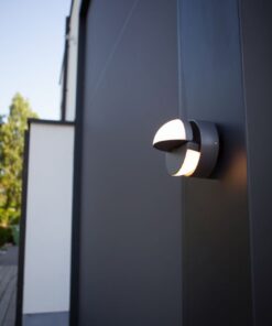 Lutec Eklips Φωτιστικό Τοίχου Εξωτερικού Χώρου Σκούρο Γκρι Περιστρεφόμενο LED 1000lm 3000K IP54 – 5199001118