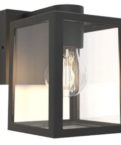 Lutec Shiva Επιτοίχιο Φωτιστικό Εξωτερικού Χώρου Down E27 Μαύρο IP44 – 5206501012