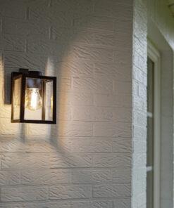 Lutec Shiva Επιτοίχιο Φωτιστικό Εξωτερικού Χώρου Down E27 Μαύρο IP44 – 5206501012