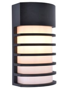 Lutec Fulton Εξωτερικού Χώρου Φωτιστικό Τοίχου E27 Μαύρο LED IP44 – 5207601012