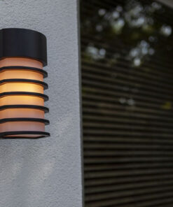 Lutec Fulton Εξωτερικού Χώρου Φωτιστικό Τοίχου E27 Μαύρο LED IP44 – 5207601012