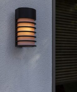 Lutec Fulton Εξωτερικού Χώρου Φωτιστικό Τοίχου E27 Μαύρο LED IP44 – 5207601012