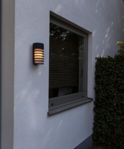 Lutec Fulton Εξωτερικού Χώρου Φωτιστικό Τοίχου E27 Μαύρο LED IP44 – 5207601012