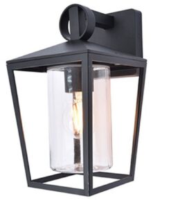 Lutec West Επιτοίχιο Φωτιστικό Βεράντας Down E27 Μαύρο IP44 – 5207901012