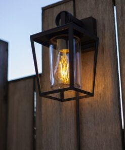 Lutec West Επιτοίχιο Φωτιστικό Βεράντας Down E27 Μαύρο IP44 – 5207901012