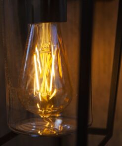 Lutec West Επιτοίχιο Φωτιστικό Βεράντας Down E27 Μαύρο IP44 – 5207901012