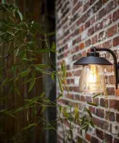 Lutec Cate Φωτιστικό Τοίχου Εξωτερικού Χώρου Μαύρο E27 IP44 – 5264201213