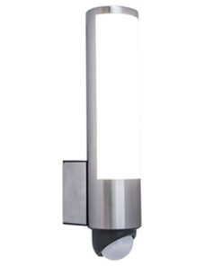Lutec Leda Φωτιστικό Τοίχου Εξωτερικού Χώρου Με Ανιχνευτή Κίνησης Inox LED 1200lm 3000K IP44 – 5267103001