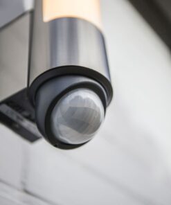 Lutec Leda Φωτιστικό Τοίχου Εξωτερικού Χώρου Με Ανιχνευτή Κίνησης Inox LED 1200lm 3000K IP44 – 5267103001