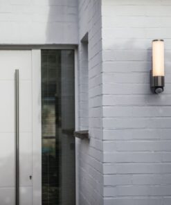 Lutec Leda Φωτιστικό Τοίχου Εξωτερικού Χώρου Με Ανιχνευτή Κίνησης Inox LED 1200lm 3000K IP44 – 5267103001