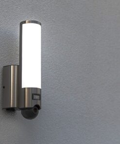 Lutec Elara Επιτοίχιο Φωτιστικό Εξωτερικού Χώρου Με Camera Με Ανιχνευτή Κίνησης Με ενδοεπικοινωνία Inox Χρώματος Connect LED Dimmable 1200lm 2700-6500K IP44 – 5267106001