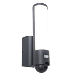 Lutec Elara Επιτοίχιο Φωτιστικό Εξωτερικού Χώρου Led Με Camera Με Ανιχνευτή Κίνησης Με ηχείο και μικρόφωνο Σκούρο Γκρι Connect LED Dimmable 1200lm 2700-6500K IP44 – 5267106118