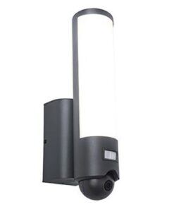 Lutec Elara Επιτοίχιο Φωτιστικό Εξωτερικού Χώρου Led Με Camera Με Ανιχνευτή Κίνησης Με ηχείο και μικρόφωνο Σκούρο Γκρι Connect LED Dimmable 1200lm 2700-6500K IP44 – 5267106118