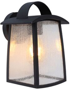 Lutec Kelsey Φωτιστικό Τοίχου Εξωτερικού Χώρου Medium Μαύρο E27 IP44 – 5273601012