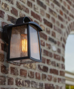 Lutec Kelsey Φωτιστικό Τοίχου Εξωτερικού Χώρου Medium Μαύρο E27 IP44 – 5273601012