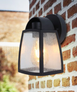 Lutec Kelsey Φωτιστικό Τοίχου Εξωτερικού Χώρου E27 Μαύρο IP44 – 5273701012