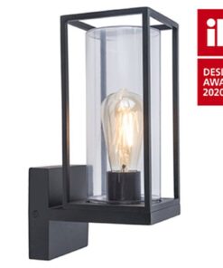 Lutec Flair Φωτιστικό Τοίχου Εξωτερικού Χώρου Μαύρο E27 IP44 – 5288801012