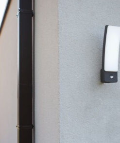 Lutec Kira Επιτοίχιο Φωτιστικό Εξωτερικού Χώρου Με Ανιχνευτή Κίνησης Σκούρο Γκρι Χρώμα 4000K LED 1200lm 4000K IP54 – 5288903118