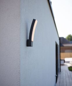 Lutec Kira Επιτοίχιο Φωτιστικό Εξωτερικού Χώρου Σκούρου Γκρι Χρώματος LED Dimmable 1200lm 2700-6500K ΙP54 – 5288909118