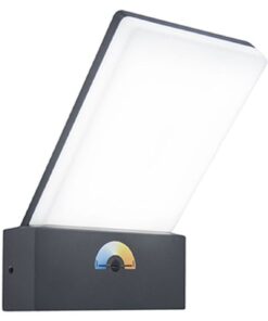 Lutec Pano Εξωτερικού Χώρου Led Φωτιστικό Τοίχου Σκούρο Γκρι LED 1200lm 3000-5000 Dimmable IP54 – 5289001118