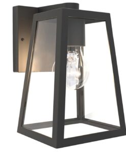 Lutec Fia Επιτοίχιο Φωτιστικό Εξωτερικού Χώρου Μαύρου Χρώματος 1xE27 IP44 – 5290903012