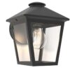 Lutec Zago Επιτοίχιο Φωτιστικό Εξωτερικού Χώρου Clear Glass Μαύρο E27 IP44 – 5294502012