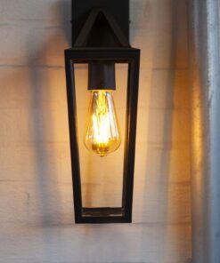 Lutec Pine Επιτοίχιο Φωτιστικό Εξωτερικού Χώρου Down 1xE27 Μαύρου Χρώματος IP44 – 5296602012