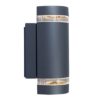 Lutec Focus Round Φωτιστικό Τοίχου Εξωτερικού Χώρου Up&Down Gu10 Σκούρο Γκρι IP54 – 5604011118