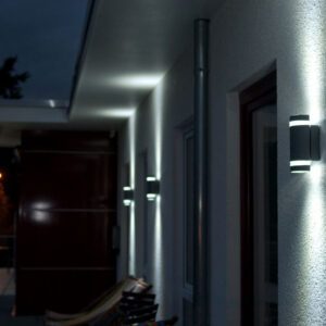 Lutec Focus Εξωτερικού Χώρου Led Φωτιστικό Τοίχου Gu10 Μαύρο LED IP44 – 5604023012
