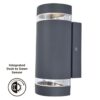 Lutec Focus Επιτοίχιο Φωτιστικό Εξωτερικού Χώρου 1xGu10 Σκούρο Γκρι IP44  – 5604023118