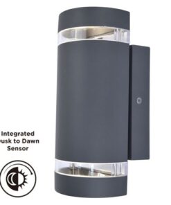 Lutec Focus Επιτοίχιο Φωτιστικό Εξωτερικού Χώρου 1xGu10 Σκούρο Γκρι IP44 – 5604023118