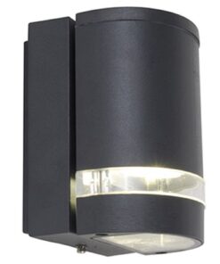 Lutec Focus Round Φωτιστικό Τοίχου Εξωτερικού Χώρου Σκούρο Γκρι GU10 IP44 – 5604101118