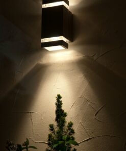 Lutec Focus Square Εξωτερικού Χώρου Led Φωτιστικό Τοίχου Up&Down 1 Light Σκούρο Γκρι LED 300 lm IP44 4000K – 5605013118