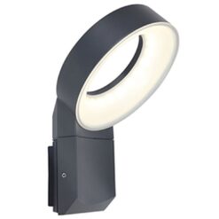 Lutec Meridian Small Φωτιστικό Τοίχου Εξωτερικού Χώρου Σκούρο Γκρι LED 800lm 3000K IP54 – 5616302118