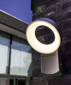 Lutec Meridian Small Φωτιστικό Τοίχου Εξωτερικού Χώρου Σκούρο Γκρι LED 800lm 3000K IP54 – 5616302118