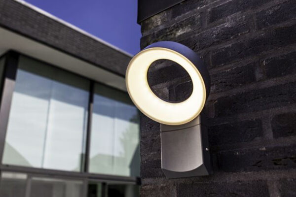 Lutec Meridian  Small Φωτιστικό Τοίχου Εξωτερικού Χώρου Σκούρο Γκρι LED 800lm 3000K IP54 – 5616302118
