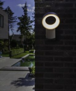 Lutec Meridian Small Φωτιστικό Τοίχου Εξωτερικού Χώρου Σκούρο Γκρι LED 800lm 3000K IP54 – 5616302118
